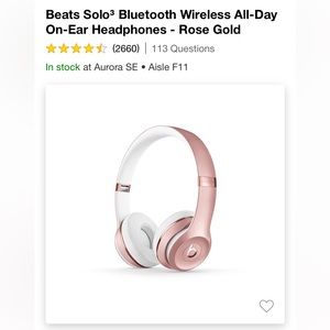 Beats Solo3 Bluetooth Wireless - Rose Gold